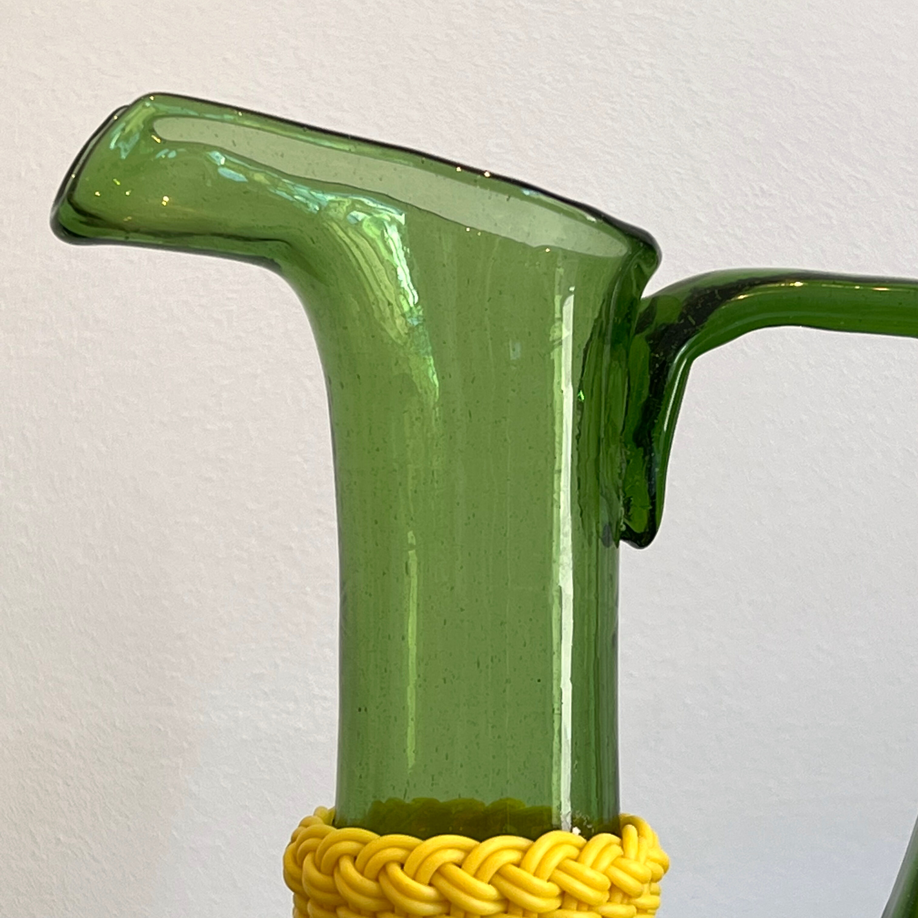 Pitcher blown glass and scoubidou threads