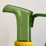 Pitcher blown glass and scoubidou threads