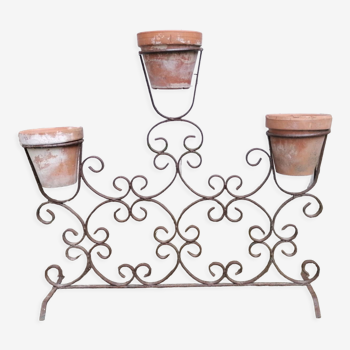 Planter holder pots in forged iron