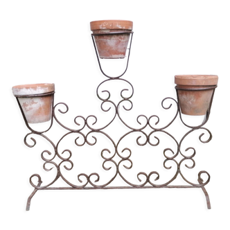 Planter holder pots in forged iron
