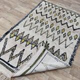 Handmade wool Berber rug 187x117cm