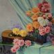 French signed painting still life from the 20th century