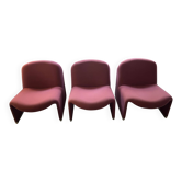 Set of 3 Alky Chairs by Giancarlo Piretti 1970