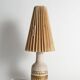 White and Gold Ceramic Table Lamp by Fratelli Fanciulacci, Italy 1970's