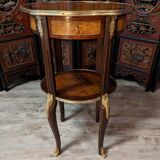 Pair of Louis XV style bedside tables in marquetry