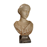 Waxed plaster woman bust