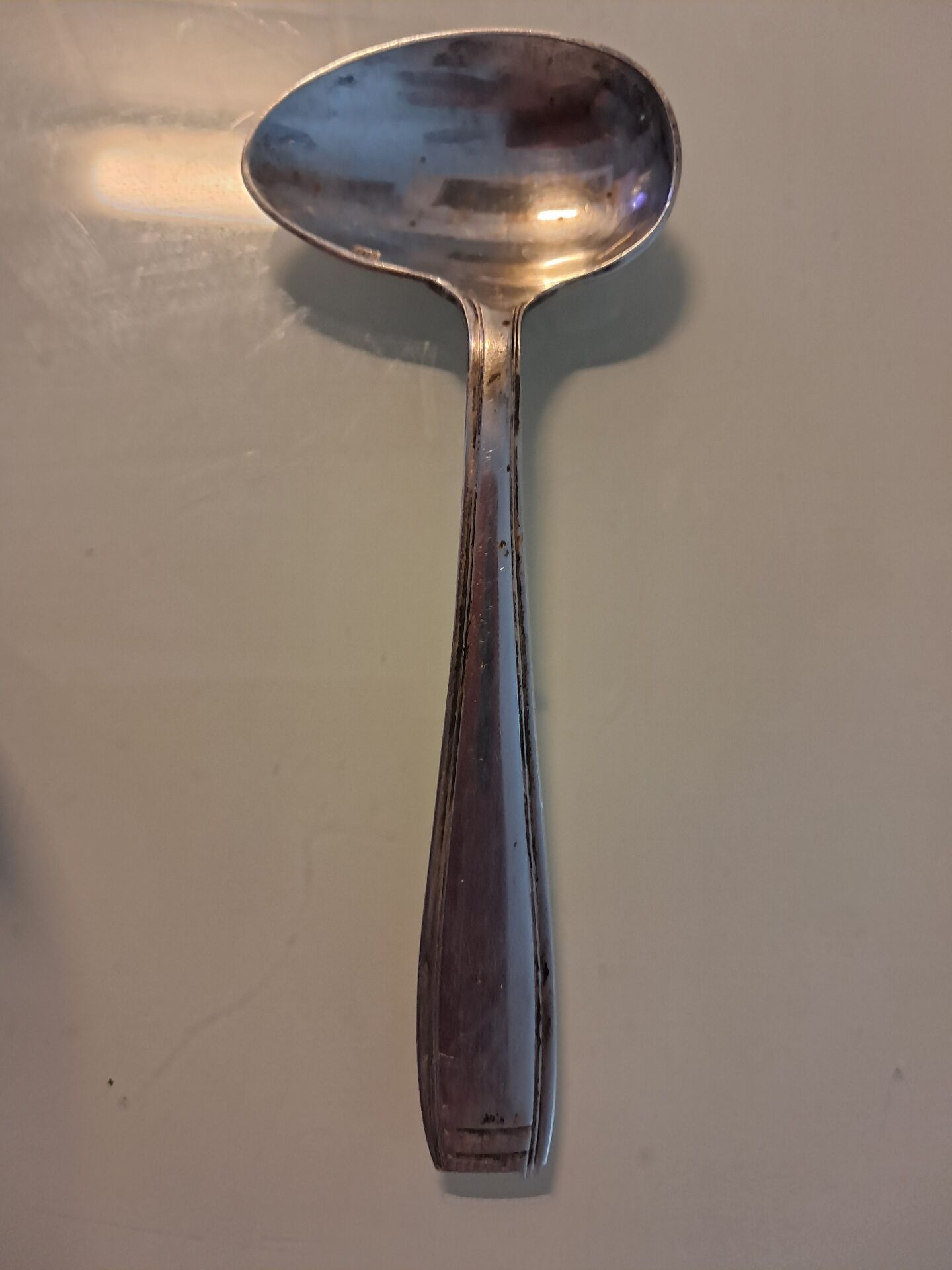Ercuis silver-plated porridge spoon