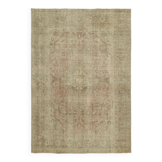 Tapis années 1970 237 cm x 339 cm de laine beige