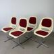 4 chaises Space Age, coque années 70 pour Lockhausen