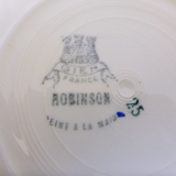 Set of 4 vintage soup plates from the Gien factory, Robinson model