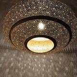 Moroccan brass pendant light