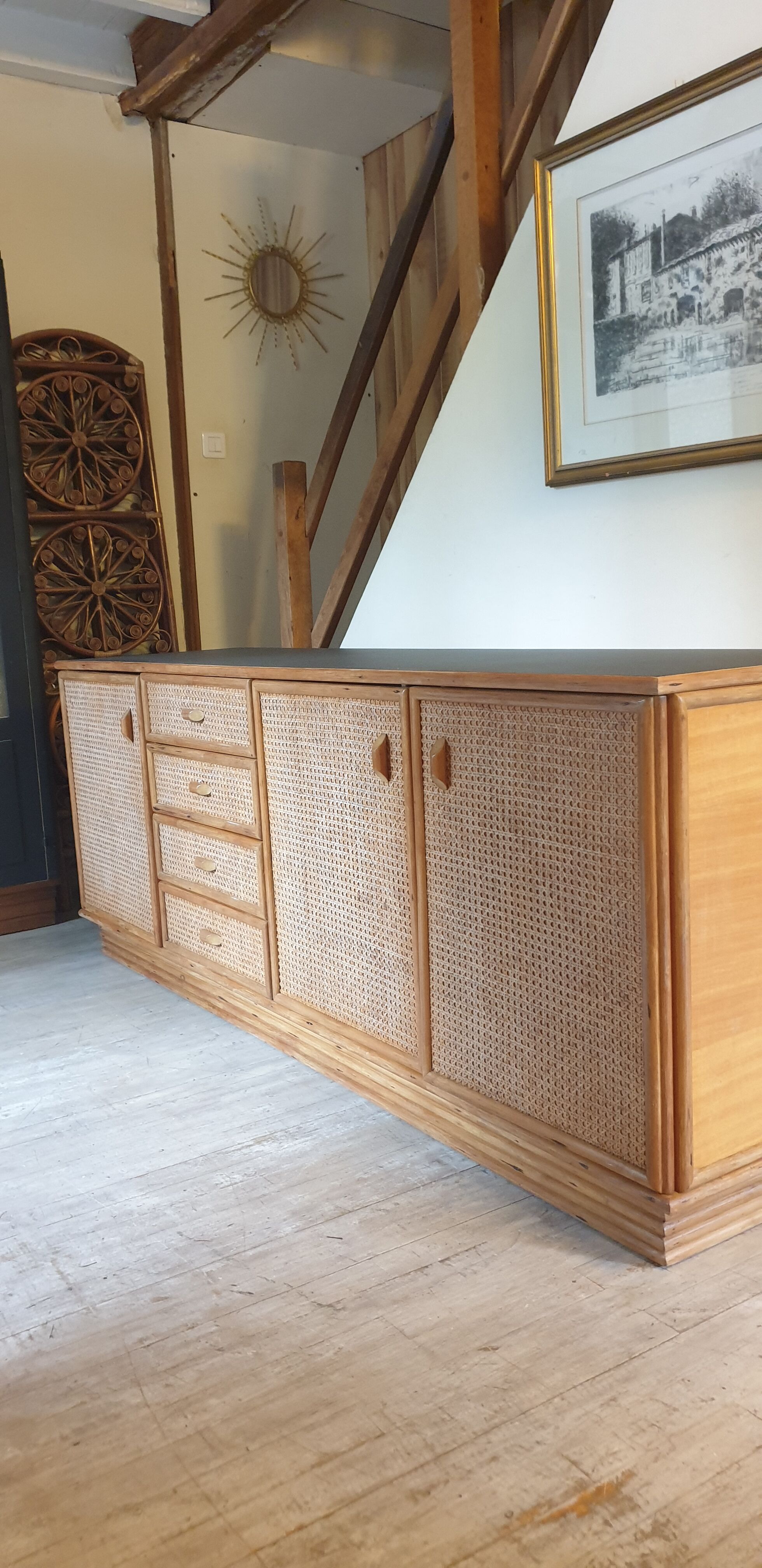 Bamboo and canning sideboard