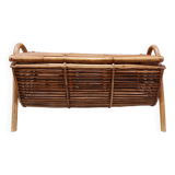 Vintage rattan and bamboo chest