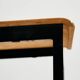 Teak chair on metal base