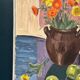 Swedish Oil on Canvas – “Apples and Flowers” – Vintage & Framed