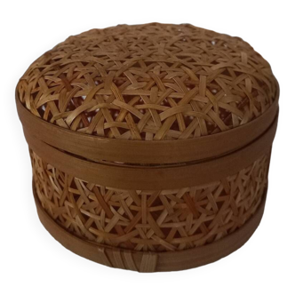 Coffret à bijoux boîte bambou tressé