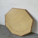 80s hexagonal pine mirror