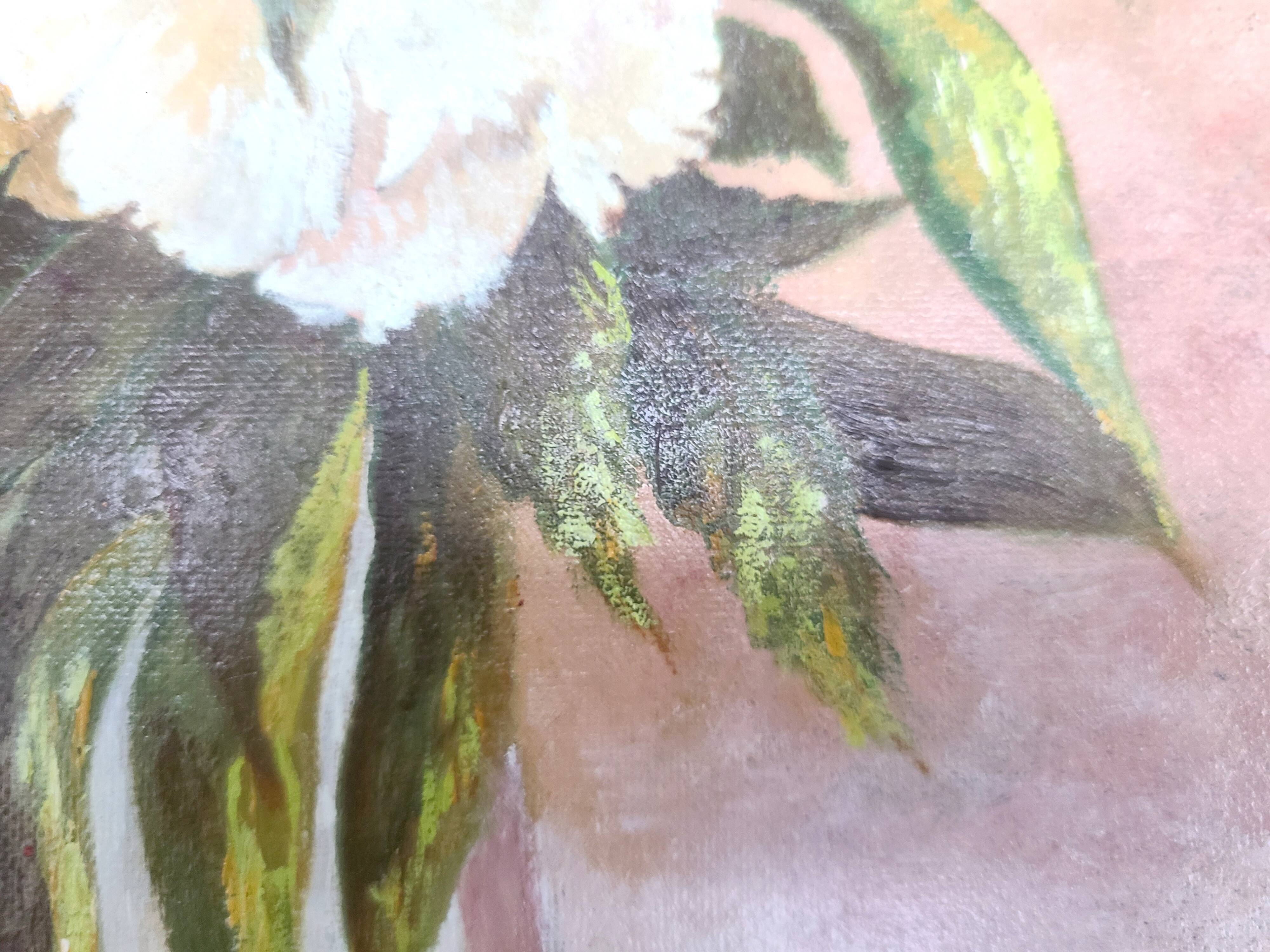 Still life with a bouquet of flowers.