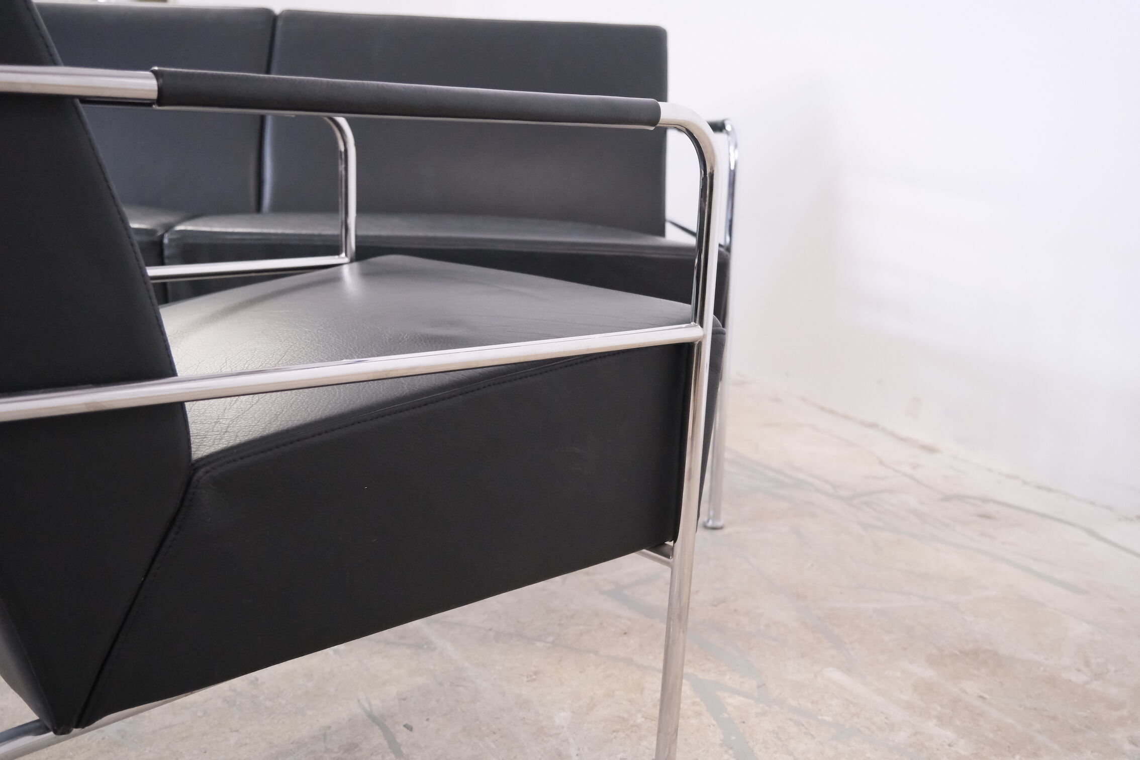 Leather sofa & armchair by Gunilla Allard 1990's