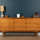 Retro teak & walnut maple mid century sideboard 1960s