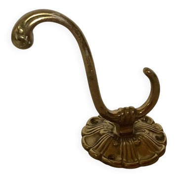 Double brass coat hook