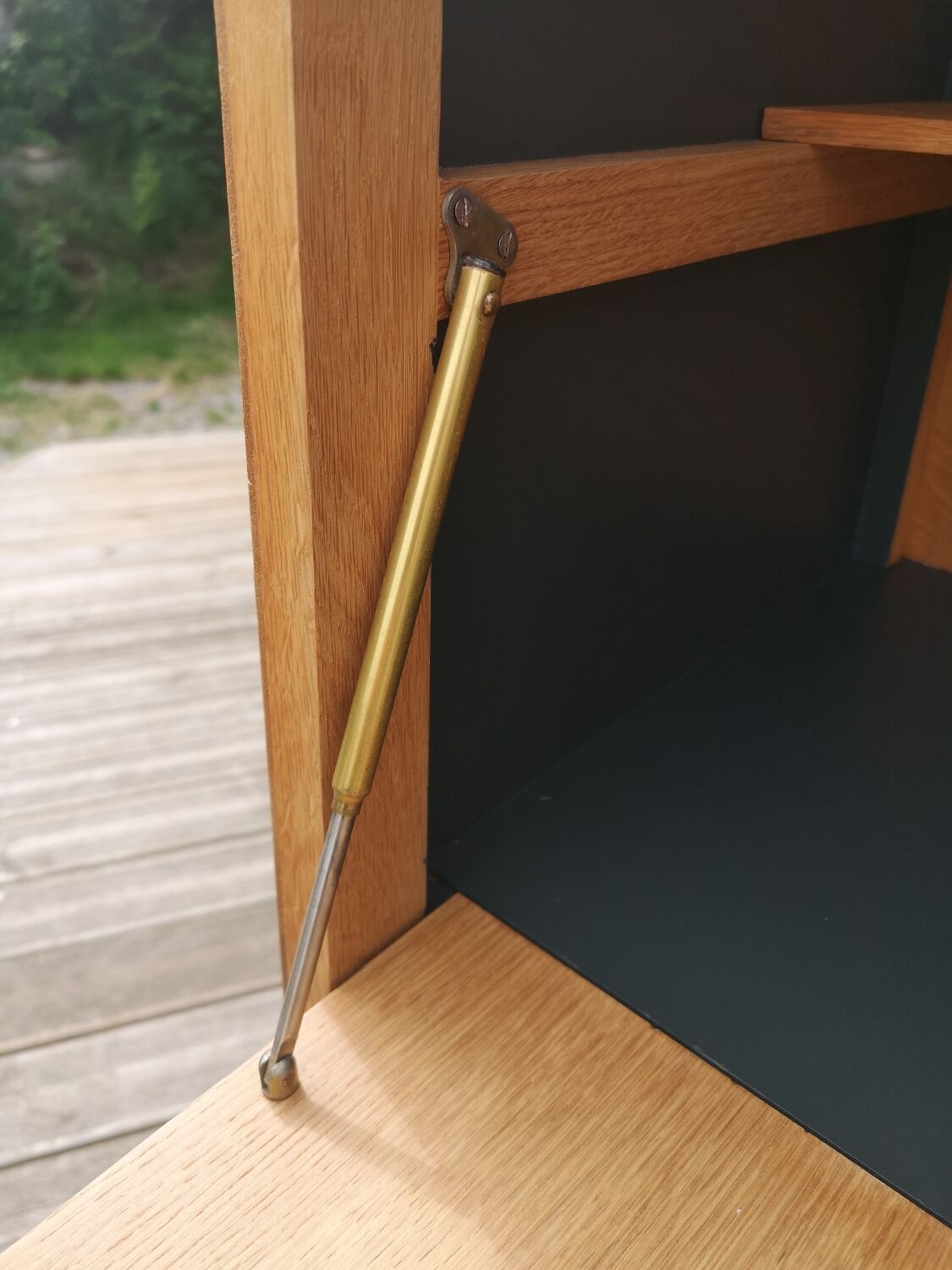 Secretary oak and rattan