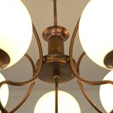 Vintage Copper Pendant Lamp / Hanging Light / Colonial Chandelier 1970's