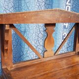 Glass-fronted entrance cabinet in Burmese teak