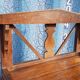 Glass side table in Burmese teak