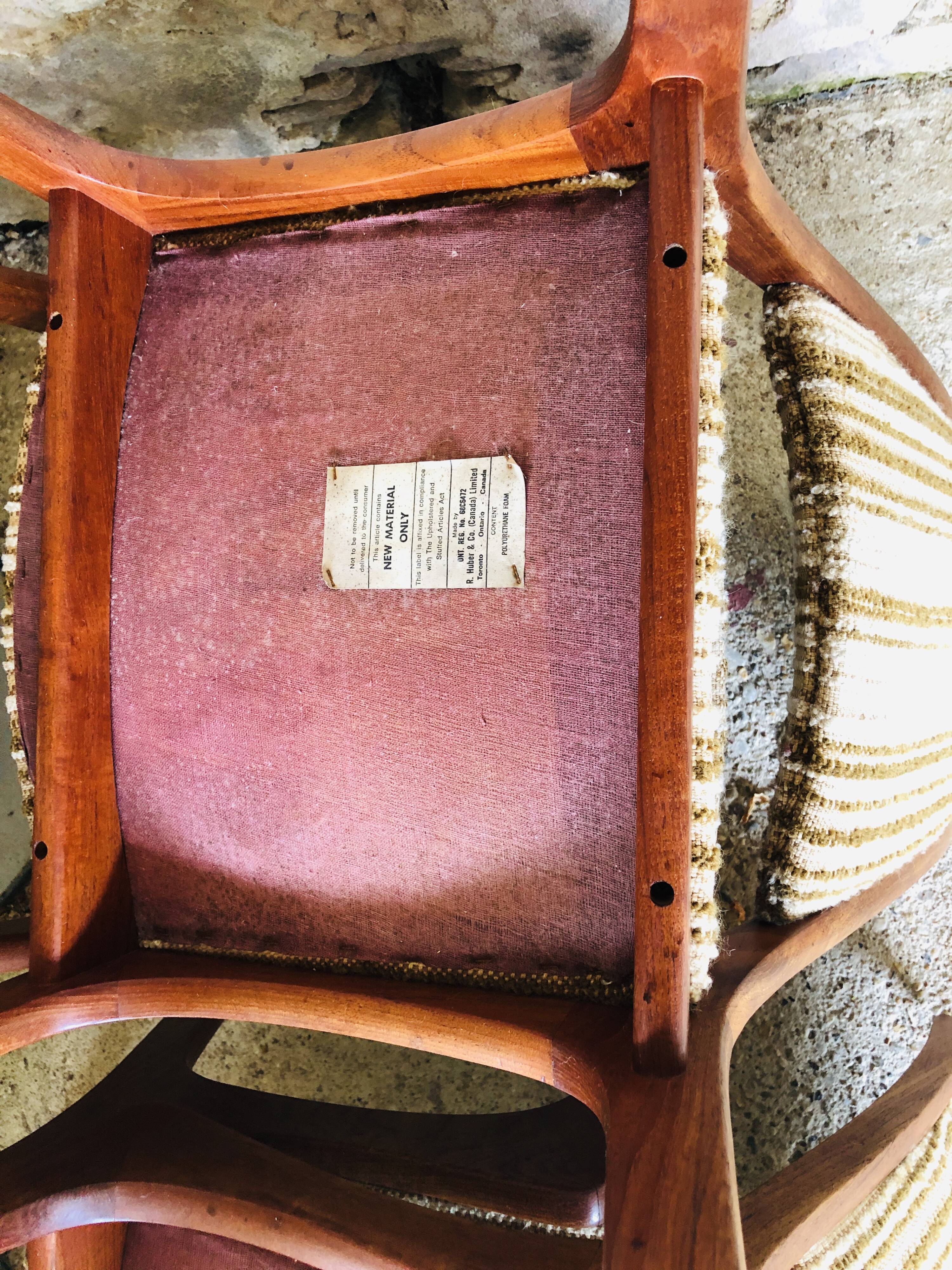 Set of 4 vintage teak chairs by R Huber-Co, circa 60's