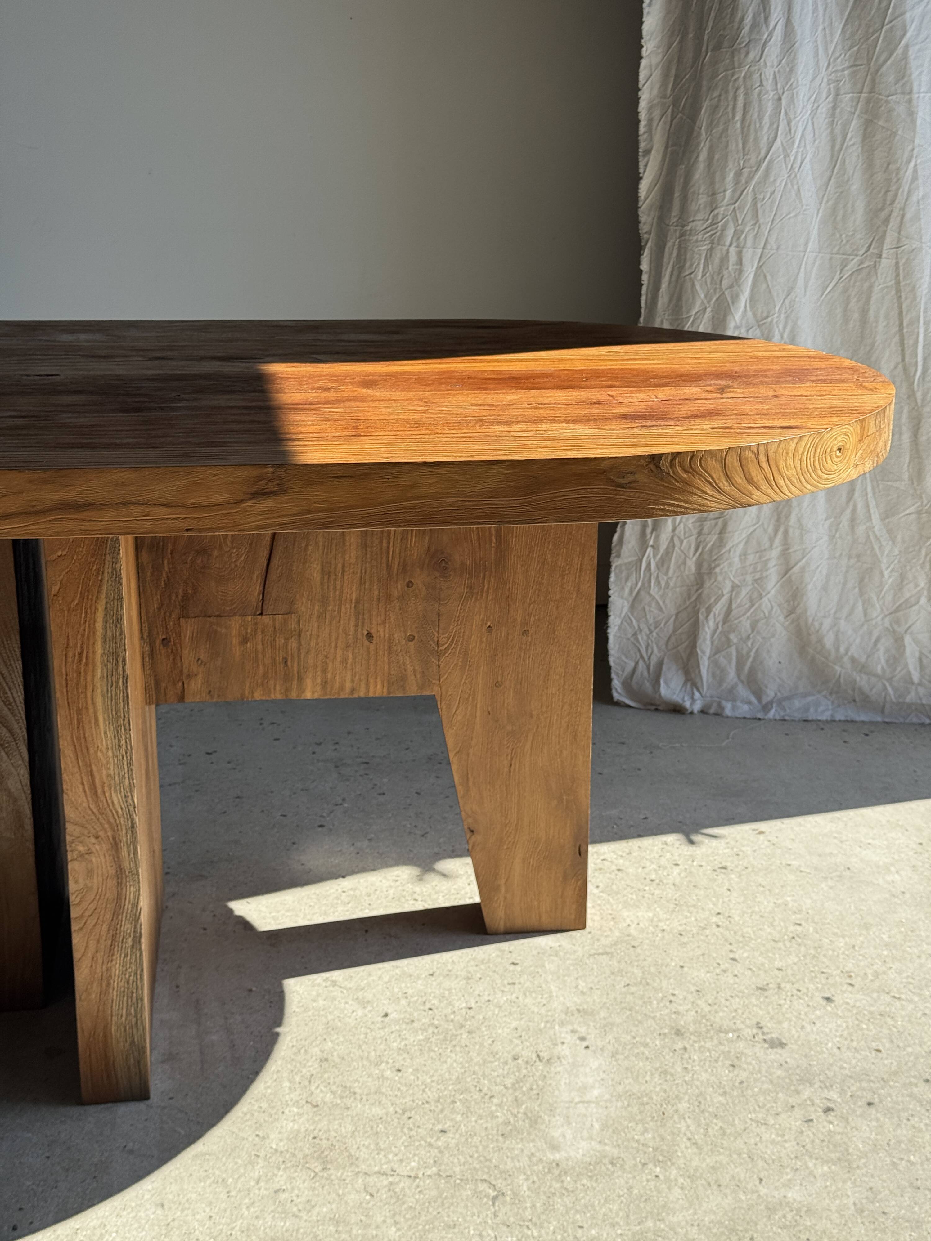 Immense solid teak table 2.10m x 1m