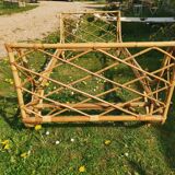 Rattan bench bed