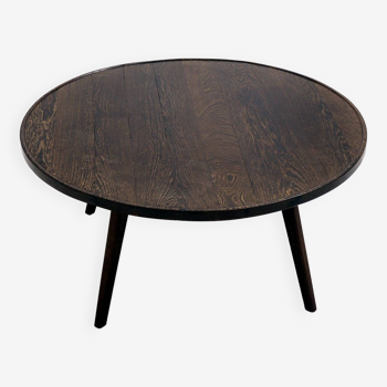 Rural Coffee Table with Contemporary Architecture, Solid Wenge Wood