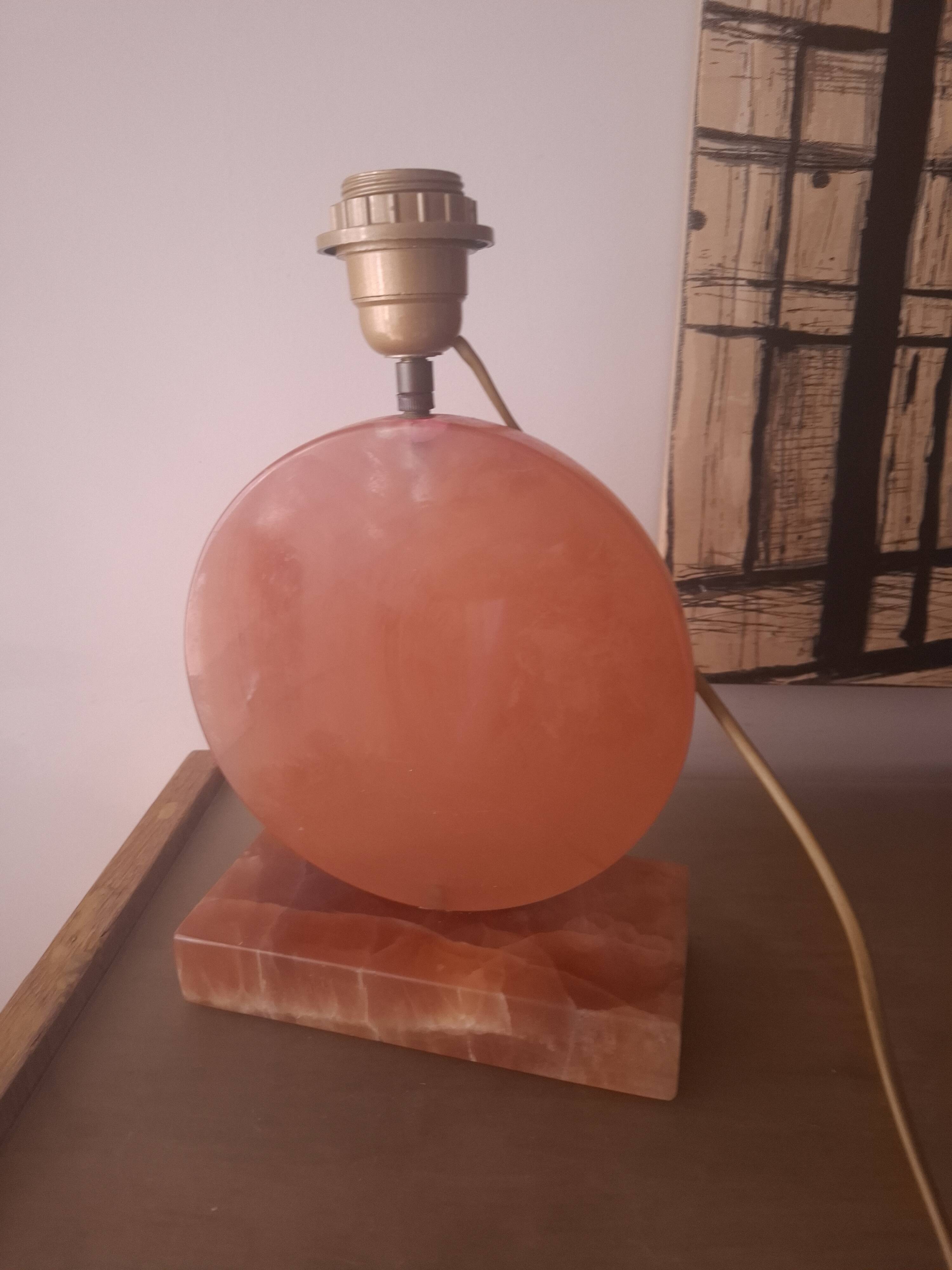 Pied de lampe en onyx, années 80