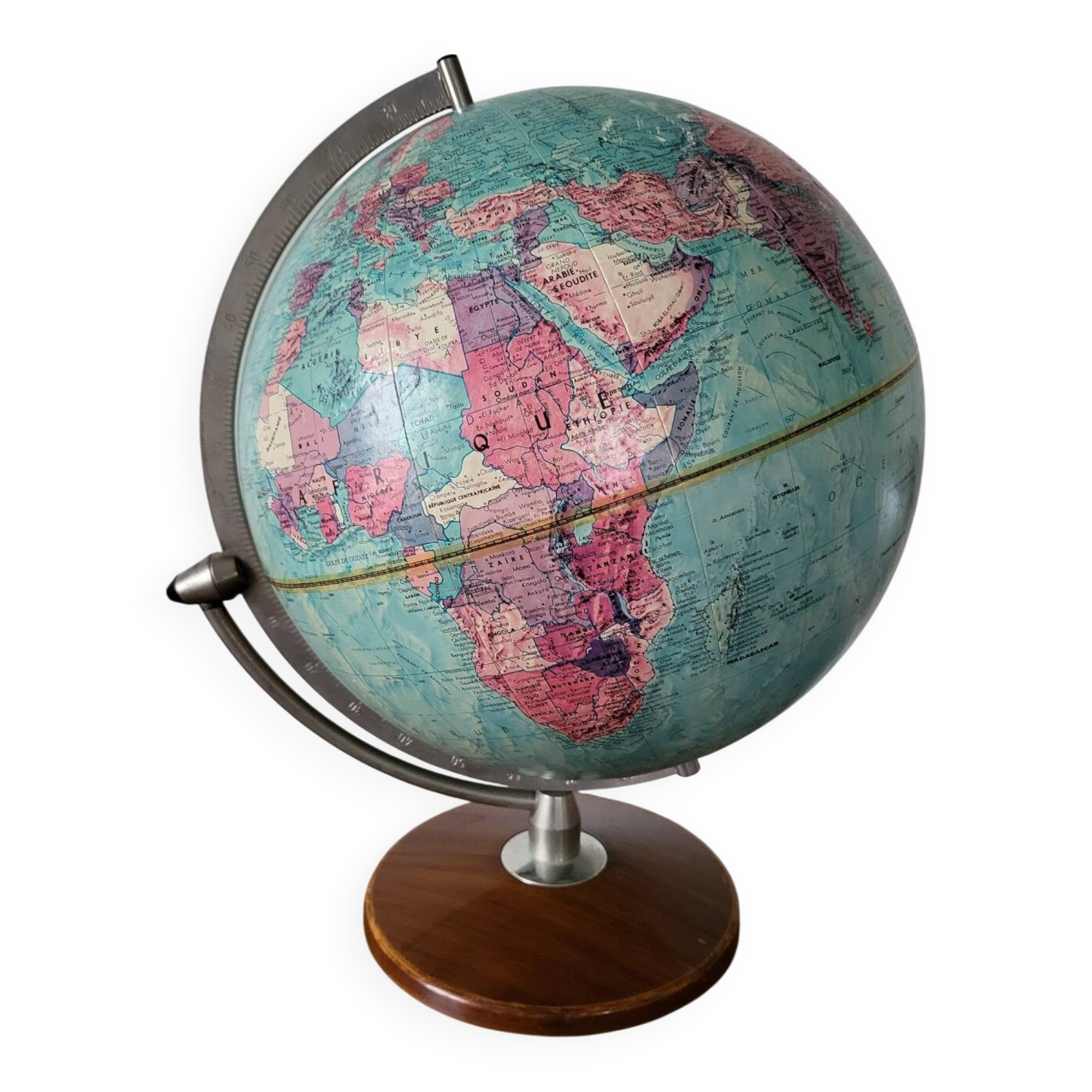 Earth globe scan stereo globe relief