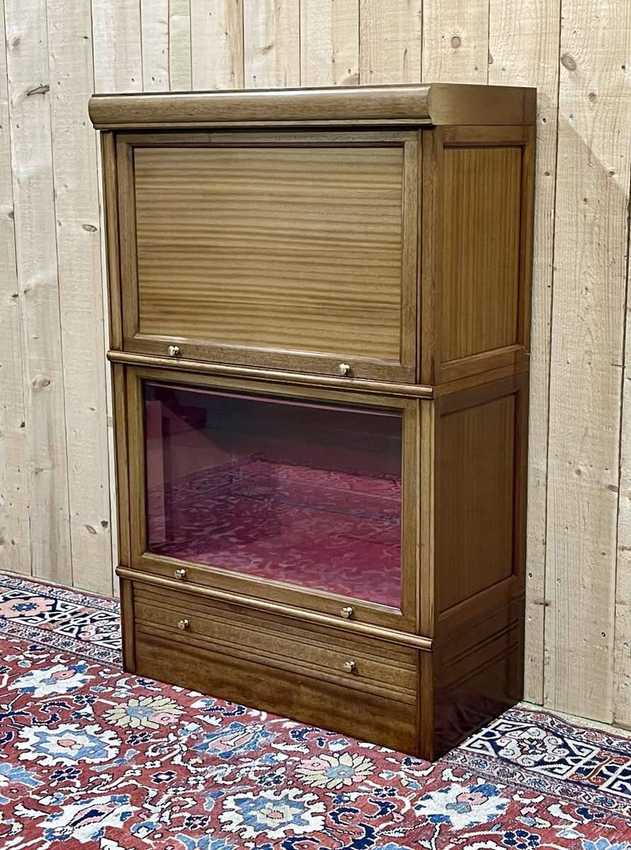 Mahogany and oak desk display cabinet from the MD brand, manufactured in the 1960s - removable