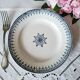 Mismatched antique ironstone dinner plates