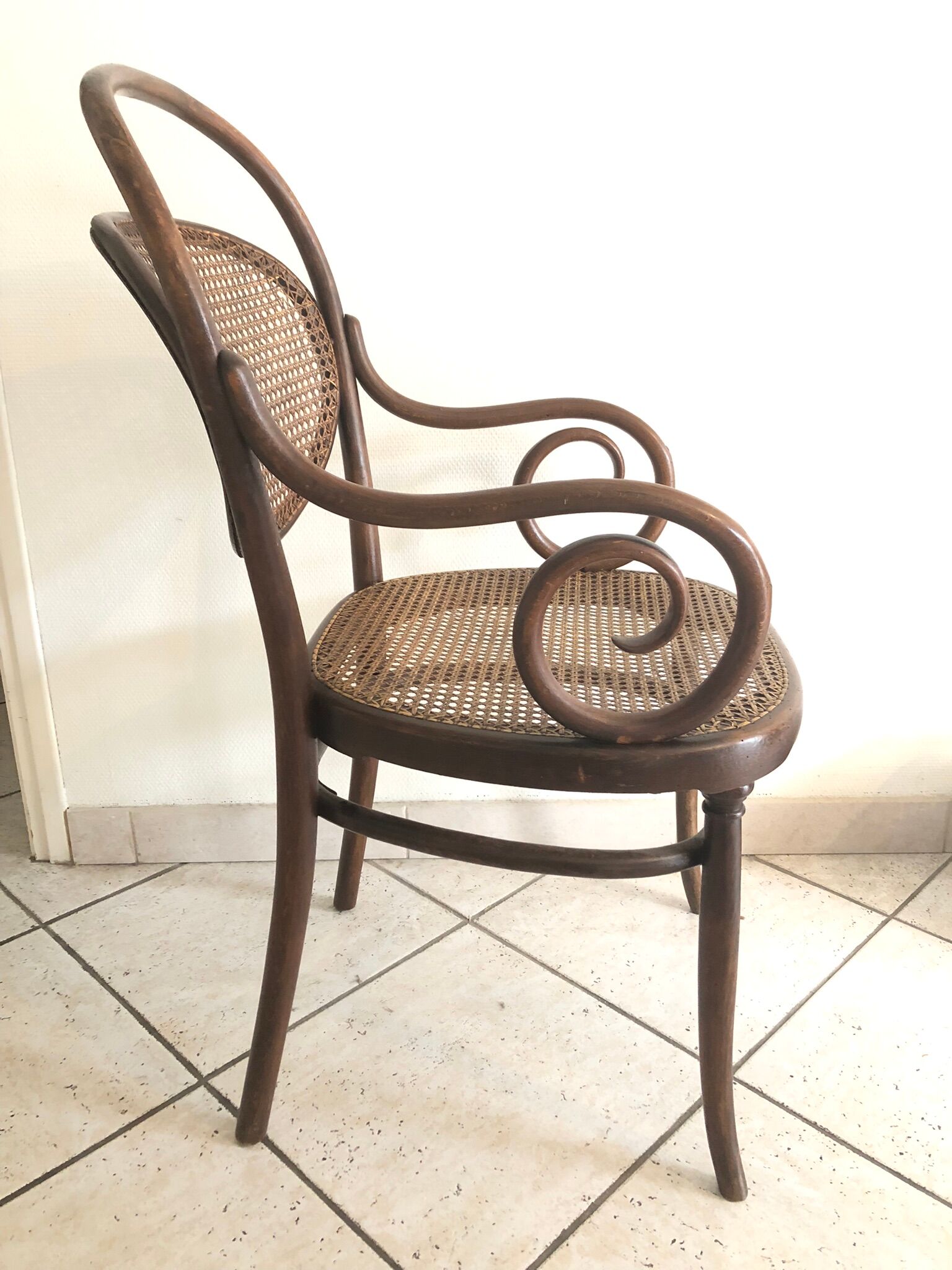 Canned Thonet armchair