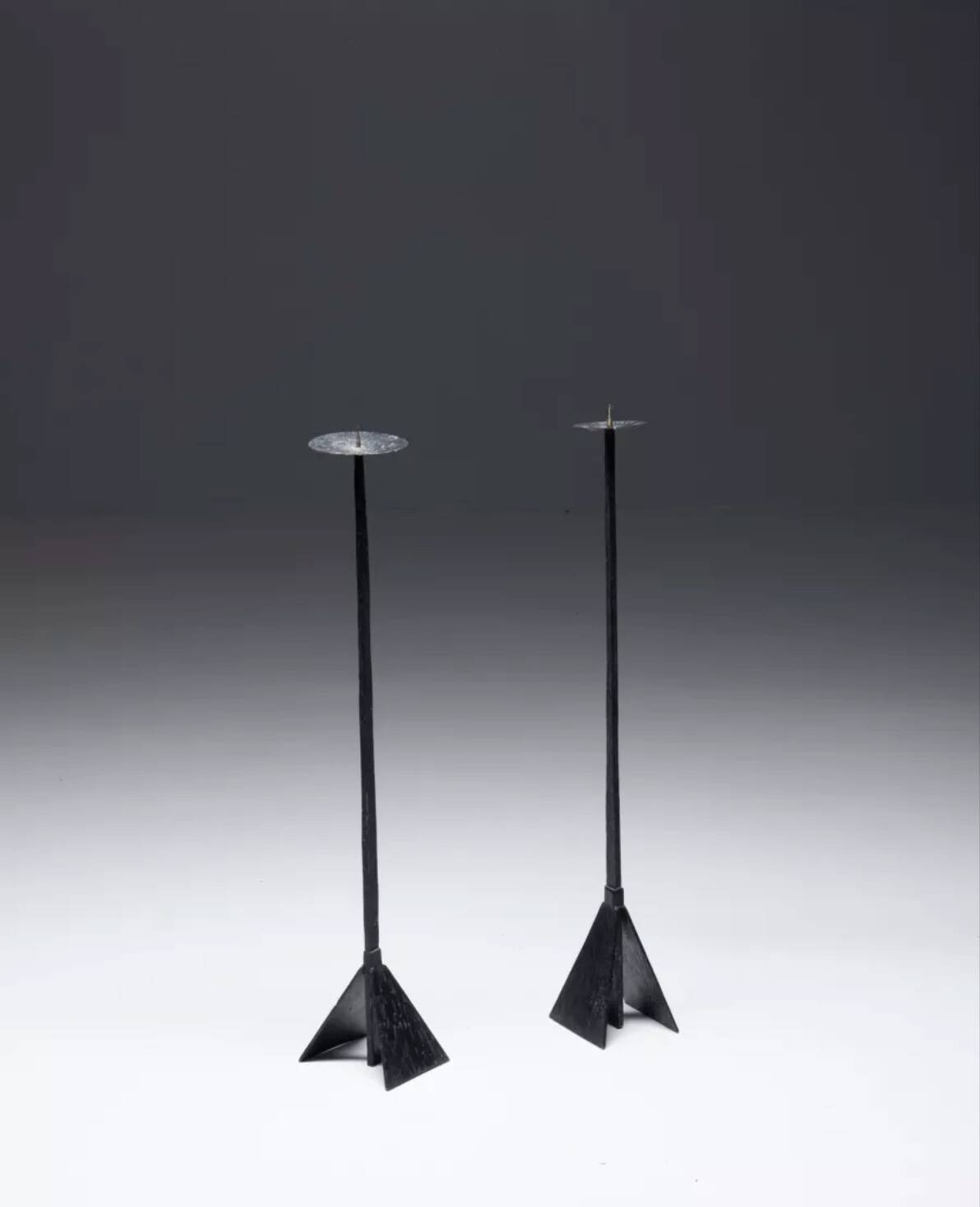 2 bougeoirs brutalistes