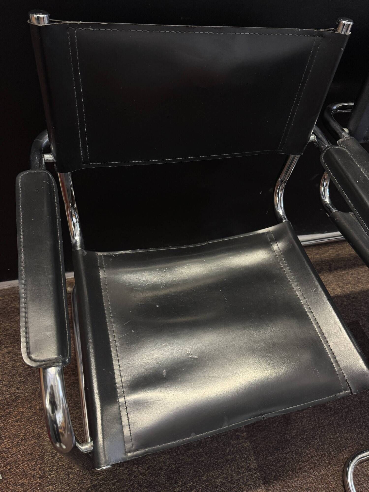 Armchair in the style of Marcel Breuer – sled base