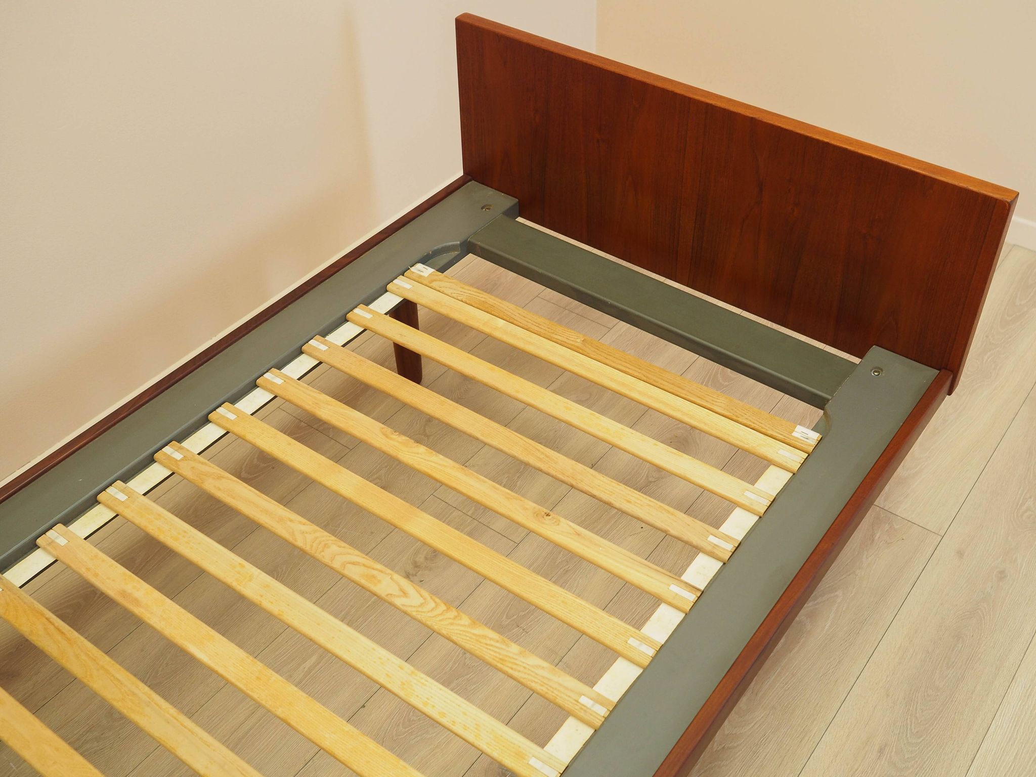 Teak bed, Danish design, 1960s, designer: Hans J. Wegner, manufacturer: Get