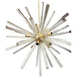Transparent triedro murano glass sputnik chandelier