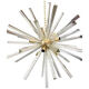 Transparent triedro murano glass sputnik chandelier