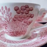 Set of 5 tea cups in English earthenware