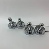 Set of 2 Space age chrome bedside lamps , 1970’s