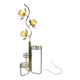 Lampe lotus dorée à 3 niveaux