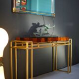Console Table attributed to Romeo Réga in Brass, 1970s