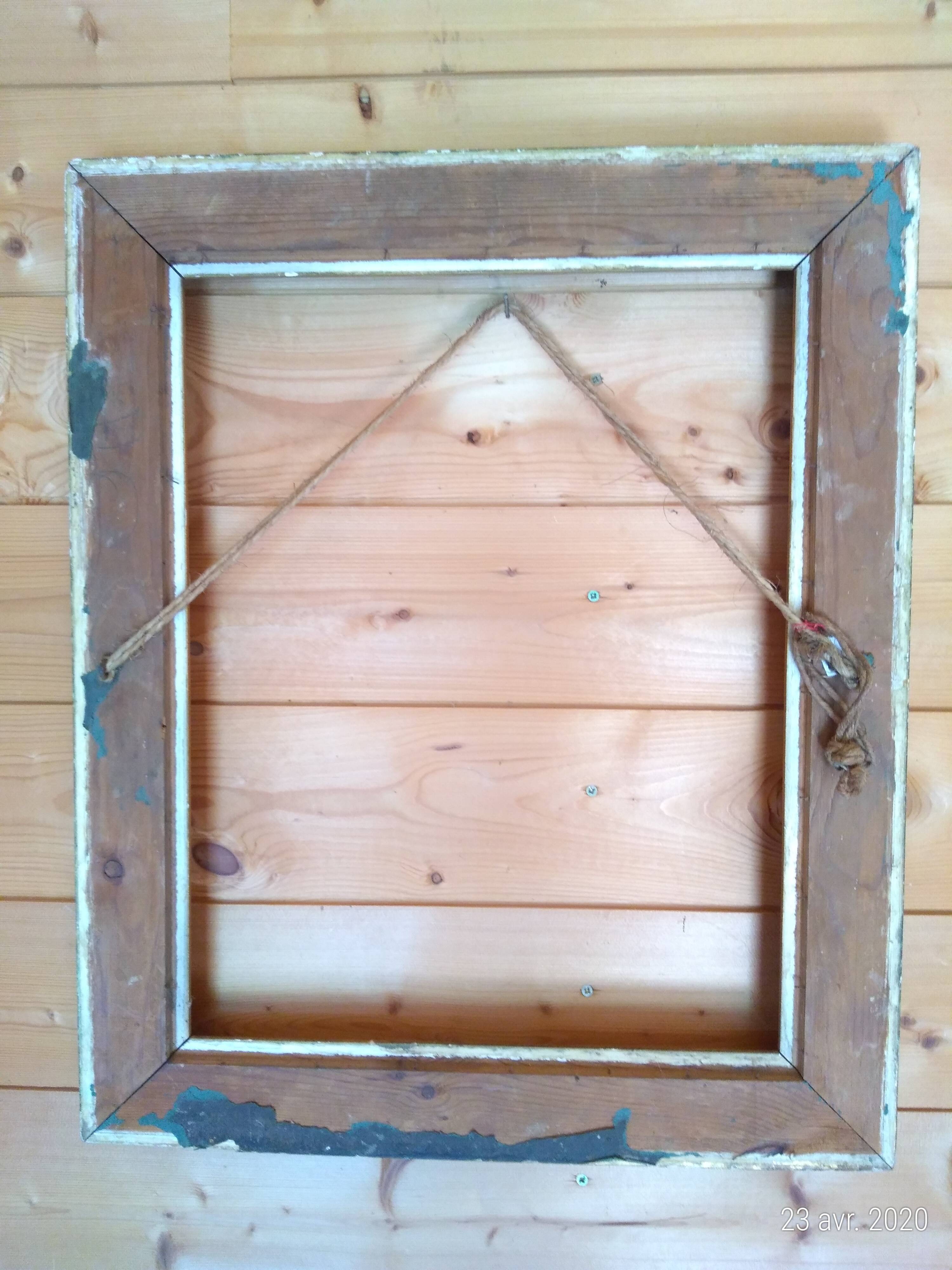 Old gold wood frame