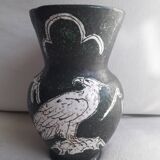 Vintage vase with alpine decor by Italy