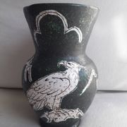 Vase vintage au décor alpin signé Italy